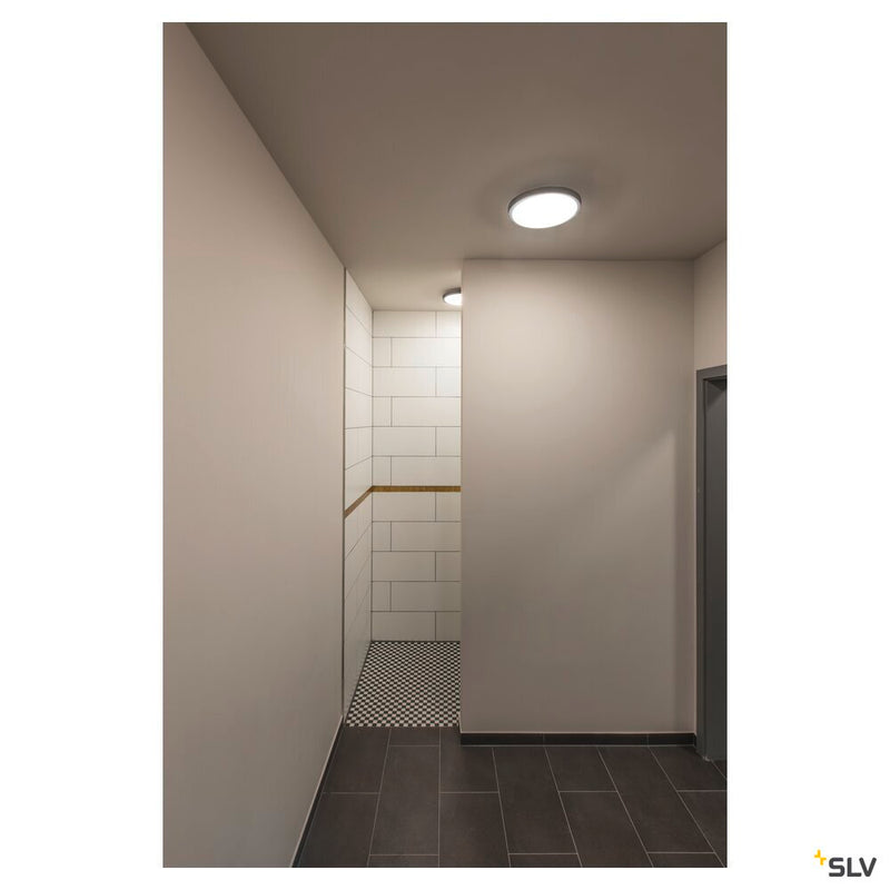 AINOS, ceiling light, LED, 3000K, round, anthracite, with sensor