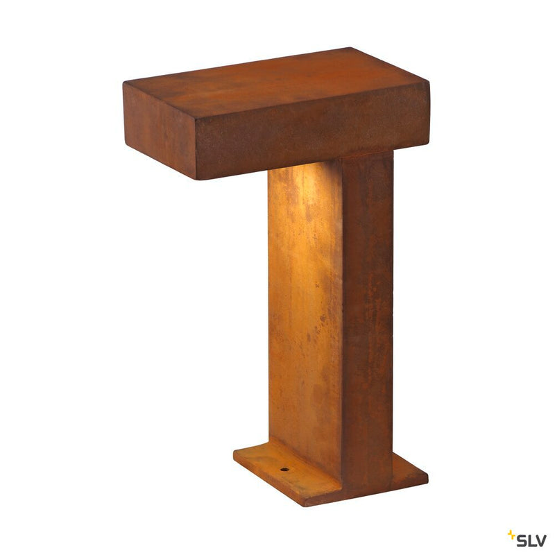 RUSTY PATHLIGHT, outdoor floor stand, energy-saving lamp, GX53, IP44, rusted steel, max. 9W