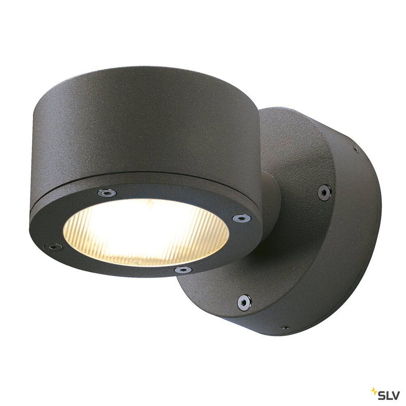 SITRA, outdoor wall light, single-headed, TCR-TSE, IP44, anthracite, max. 9W