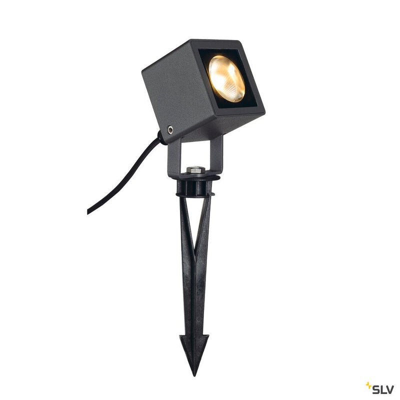 NAUTILUS, outdoor spike luminaire, LED, 3000K, IP65, square, anthracite, 9W