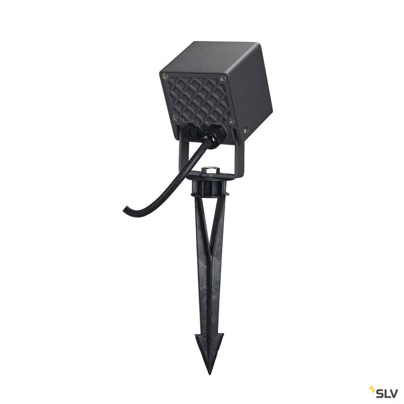 NAUTILUS, outdoor spike luminaire, LED, 3000K, IP65, square, anthracite, 9W