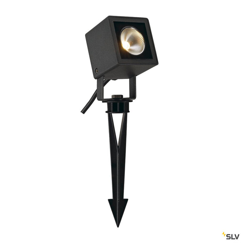 NAUTILUS, outdoor spike luminaire, LED, 3000K, IP65, square, anthracite, 9W