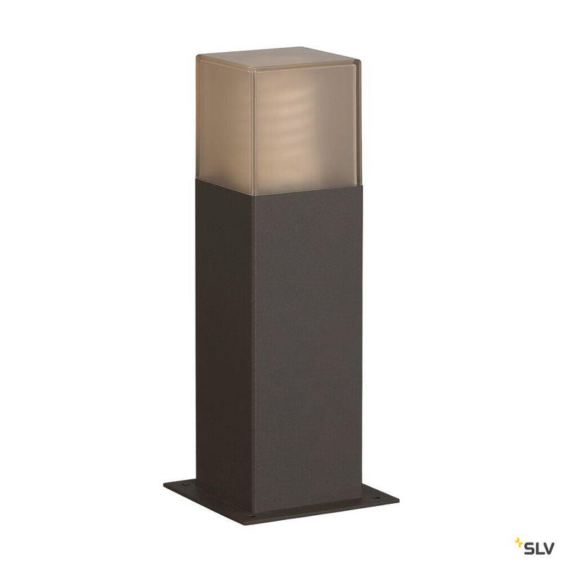 GRAFIT 30, outdoor floor stand, TC-DSE, IP44, anthracite, energy-saving lamp, L/W/H 12/12/30 cm, max. 11W