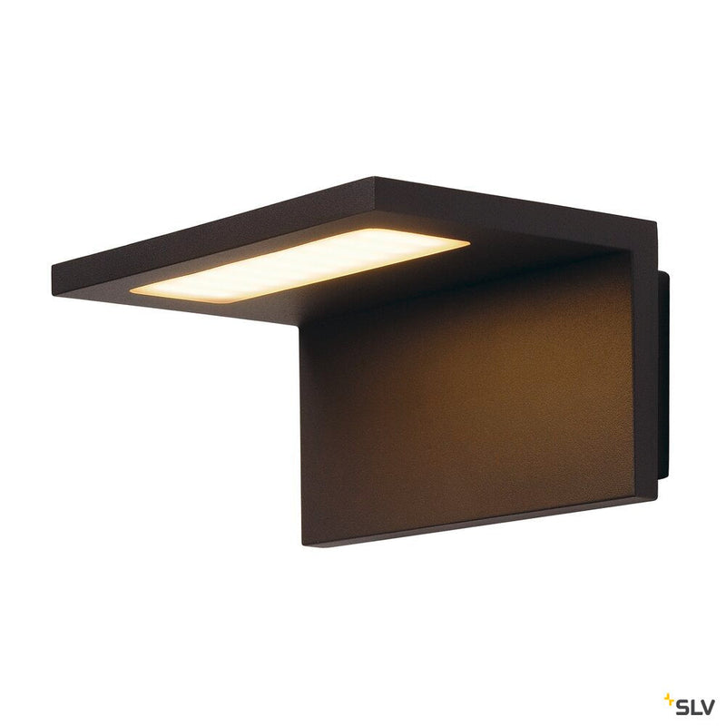 ANGOLUX WALL, outdoor wall light, LED, 3000K, IP44, anthracite, 36 SMD LED, max. 7.51W