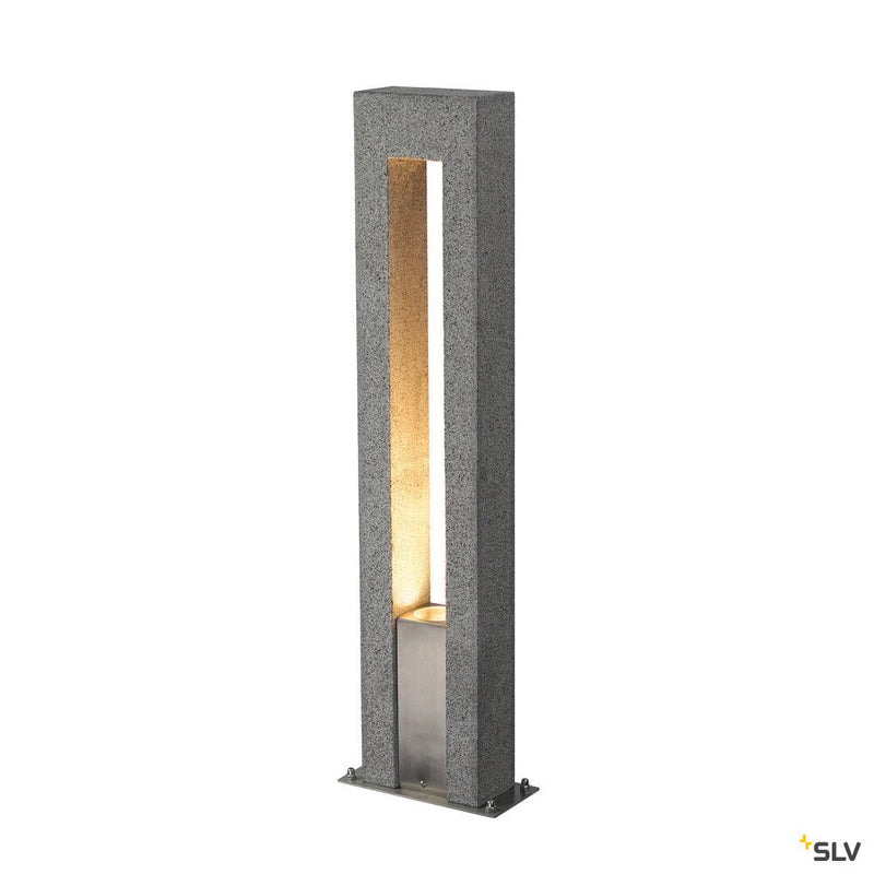 ARROCK ARC, outdoor floor stand, QPAR51, IP44, salt & pepper, granite, max. 35W
