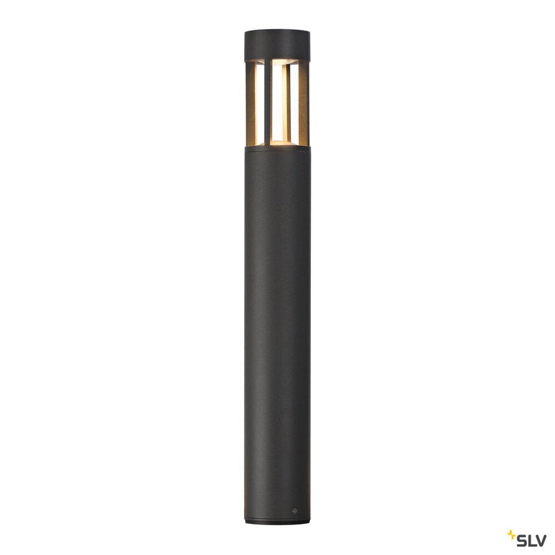 SLOTS 65, outdoor floor stand, LED, 3000K, round, anthracite, Ø/H 9/66.5 cm, max. 6.3W