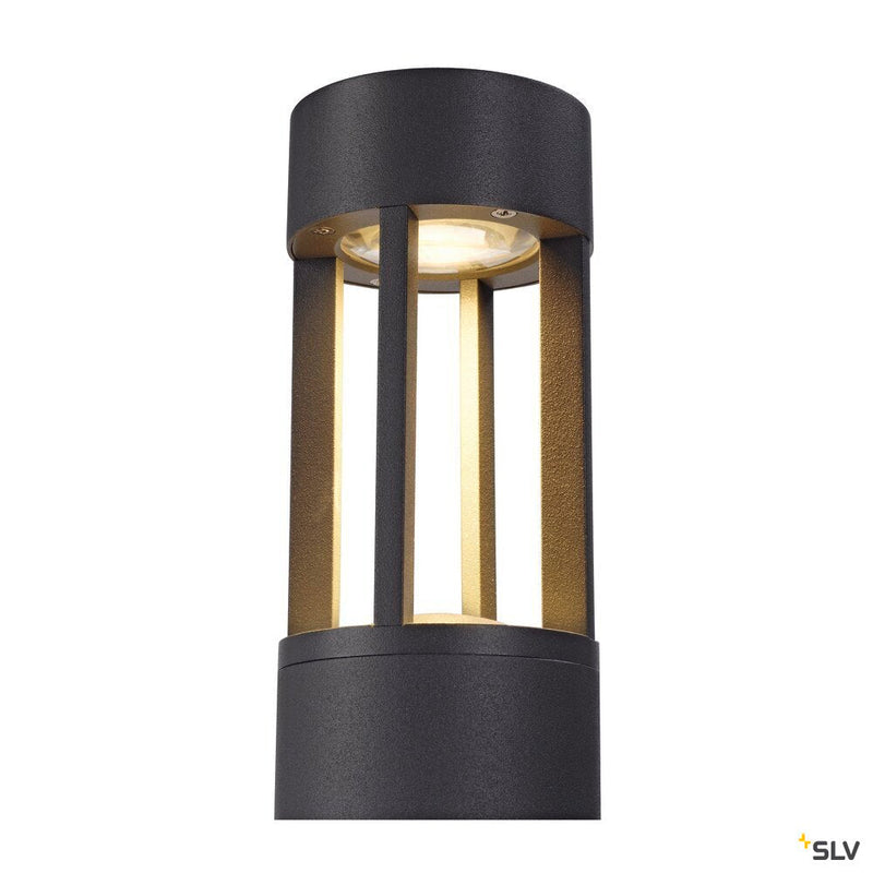 SLOTS 65, outdoor floor stand, LED, 3000K, round, anthracite, Ø/H 9/66.5 cm, max. 6.3W