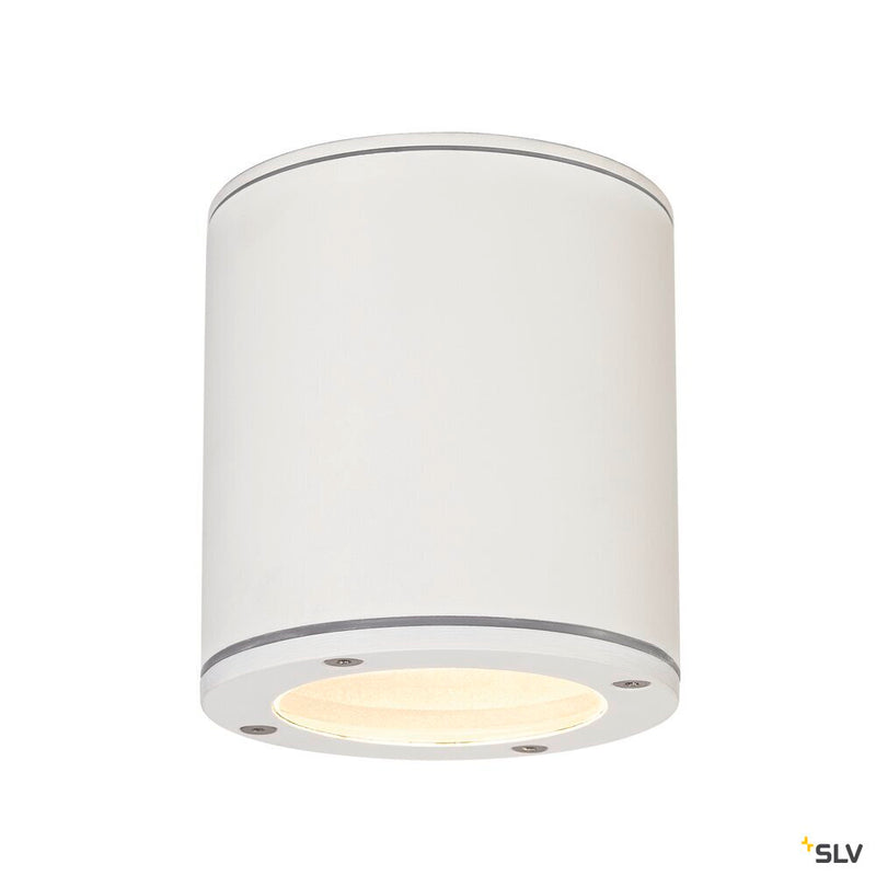 SITRA, outdoor ceiling light, TCR-TSE, IP44, round, white, max. 9W