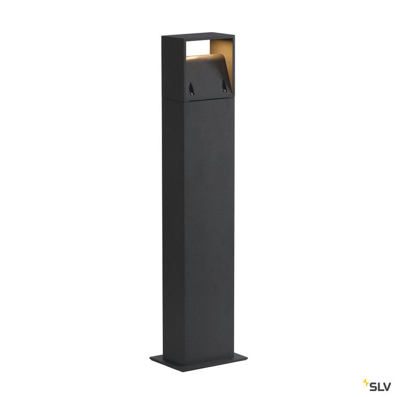 LOGS 70, outdoor floor stand, LED, 3000K, IP44, square, anthracite, L/W/H 13/8/69,5 cm, 8W