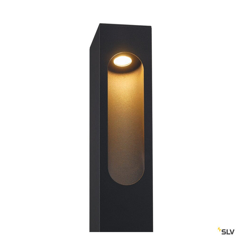 SLOTBOX 40, outdoor floor stand, LED, 3000K, IP44, square, anthracite, L/W/H 12/7/40, 4W