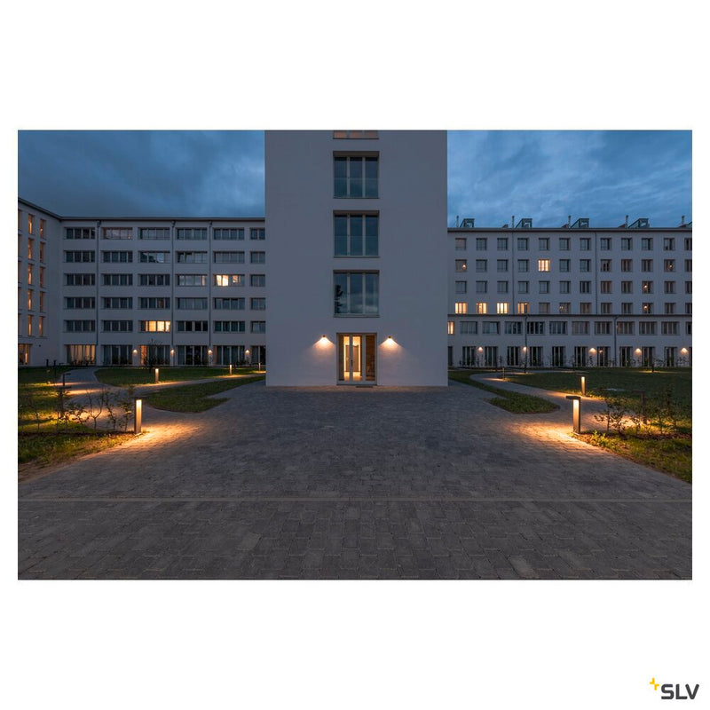 QUADRASYL 75, outdoor floor lamp, energy saving lamp GX53, IP44, square, anthracite, L/W/H 19/22.5/75 cm, max. 11W