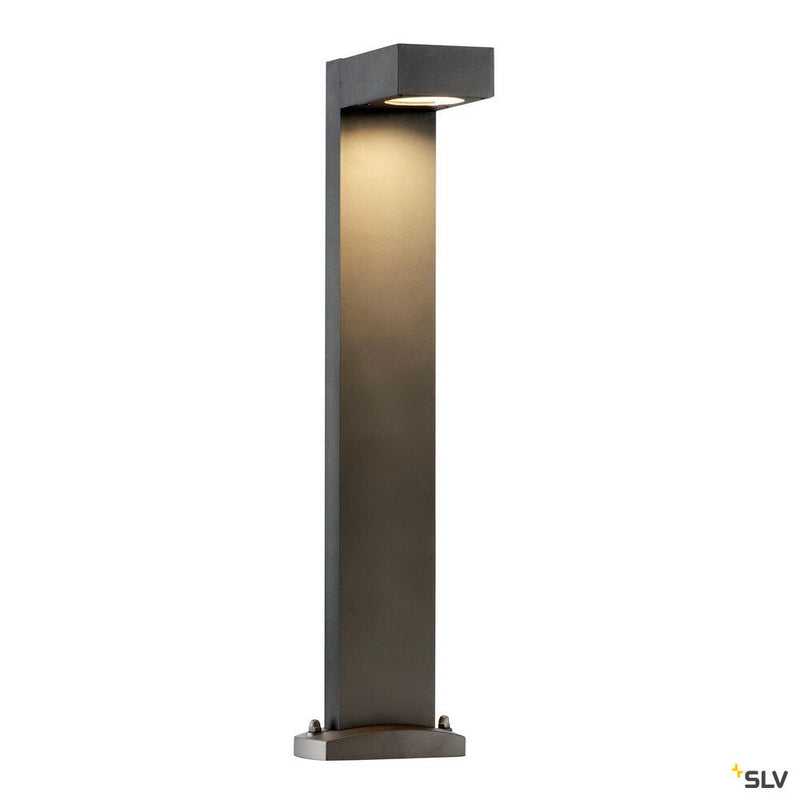QUADRASYL 75, outdoor floor lamp, energy saving lamp GX53, IP44, square, anthracite, L/W/H 19/22.5/75 cm, max. 11W