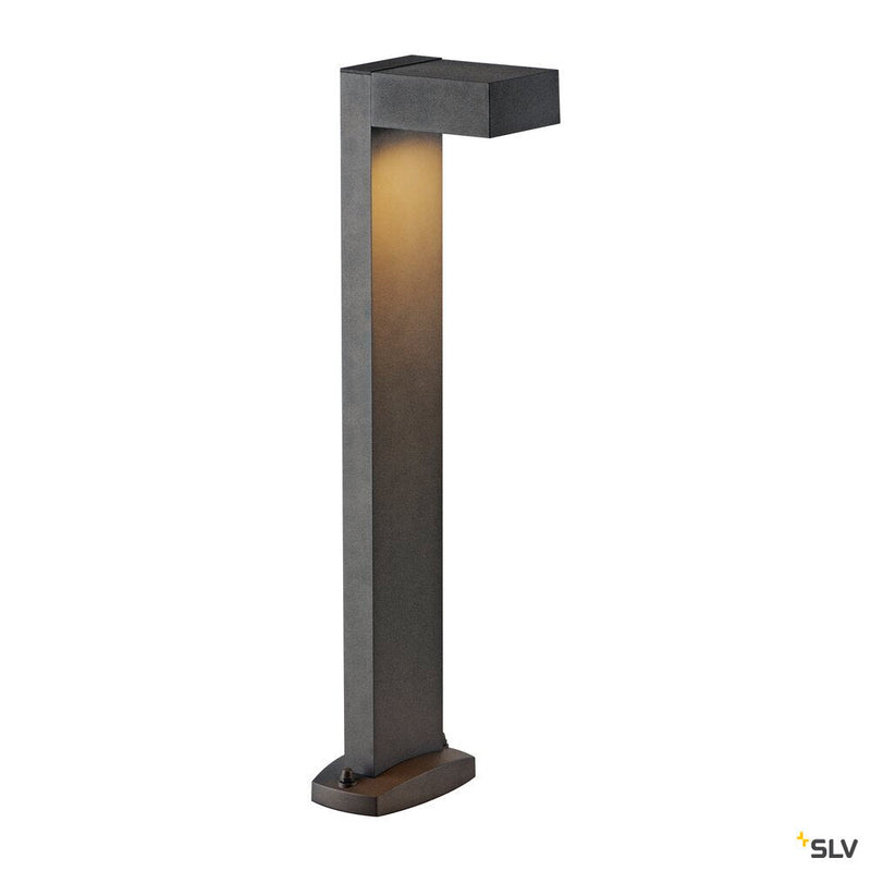 QUADRASYL 75, outdoor floor lamp, energy saving lamp GX53, IP44, square, anthracite, L/W/H 19/22.5/75 cm, max. 11W