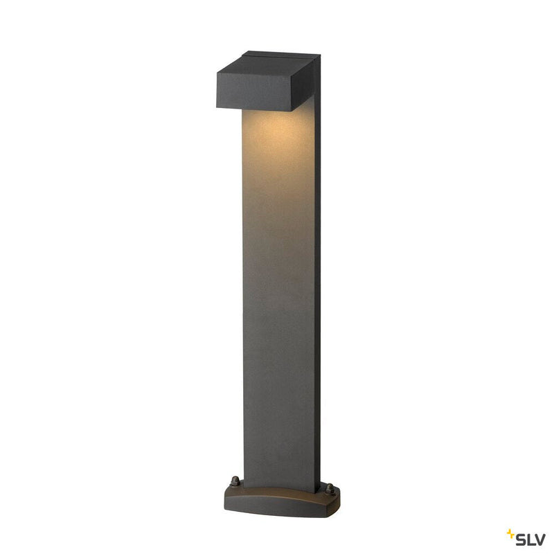 QUADRASYL 75, outdoor floor lamp, energy saving lamp GX53, IP44, square, anthracite, L/W/H 19/22.5/75 cm, max. 11W