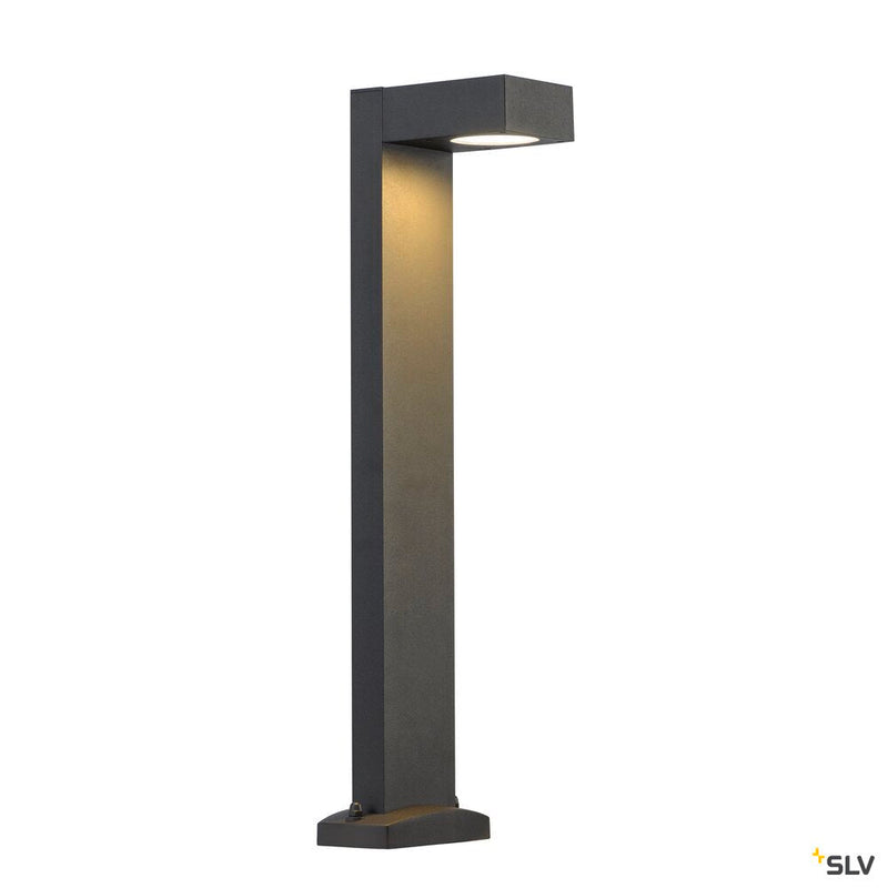 QUADRASYL 75, outdoor floor lamp, energy saving lamp GX53, IP44, square, anthracite, L/W/H 19/22.5/75 cm, max. 11W