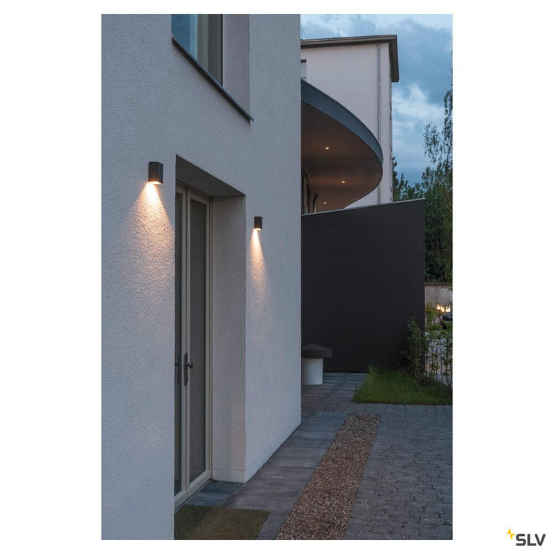 QUAD 1 XL, wall light, LED, 3000K, IP44, square, anthracite, 3.2W