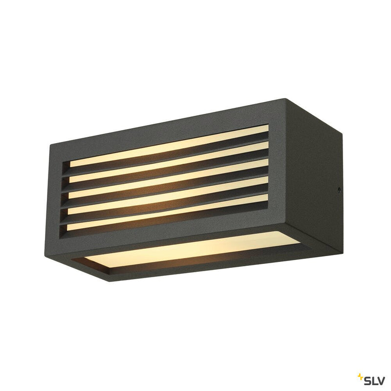BOX-L, outdoor wall light, TC-(D,H,T,Q)SE, IP44, square, anthracite, max. 18W
