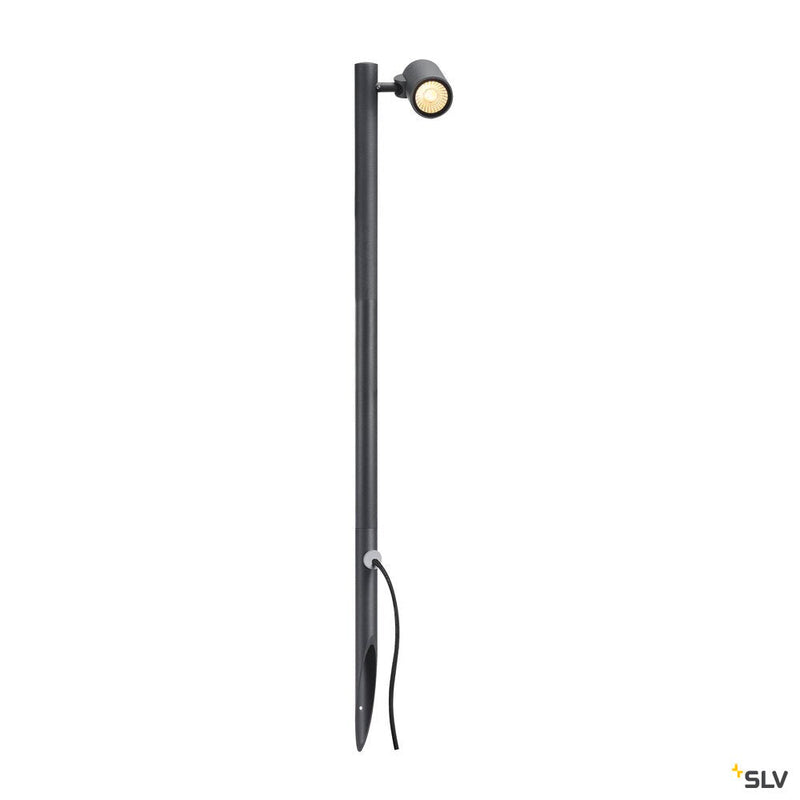 HELIA, outdoor floor stand, single-headed, LED, 3000K, IP55, anthracite, 8W, optional spike luminaire
