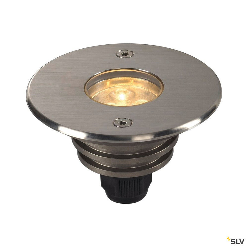 DASAR 920, LV, LED outdoor inground fitting, LED, 3000K, IP67, round, bezel brushed stainless steel, 12-25V, 6.5W
