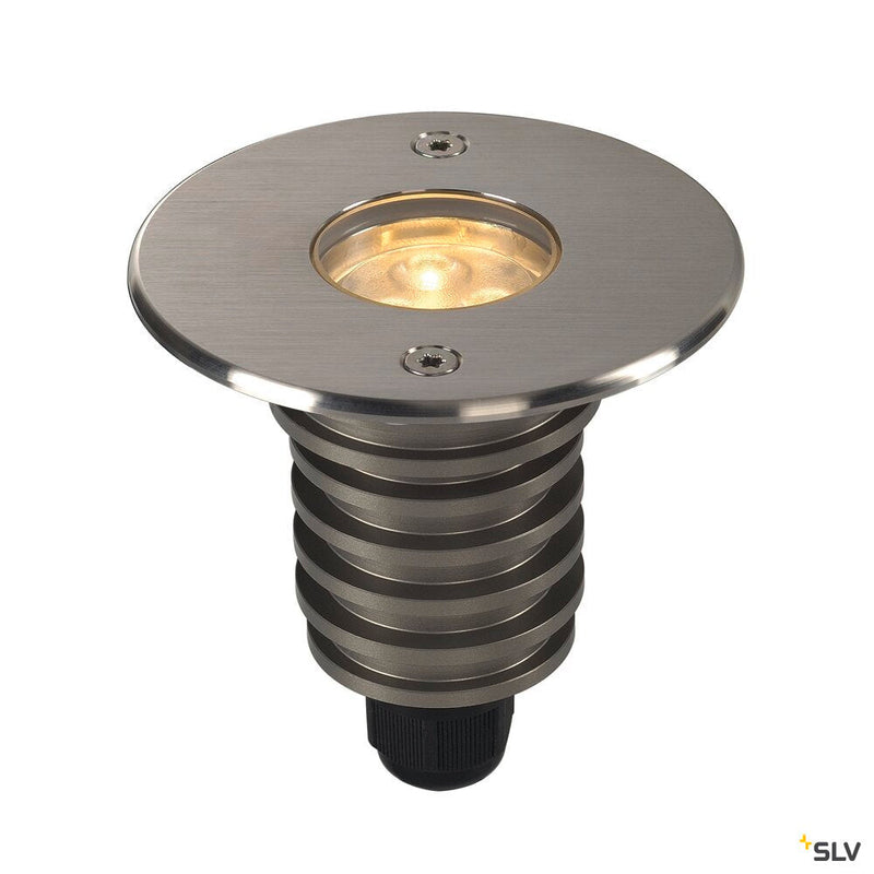 DASAR 920, HV, LED outdoor inground fitting, LED, 3000K, IP67, round, bezel brushed stainless steel, 230V, 5,6W