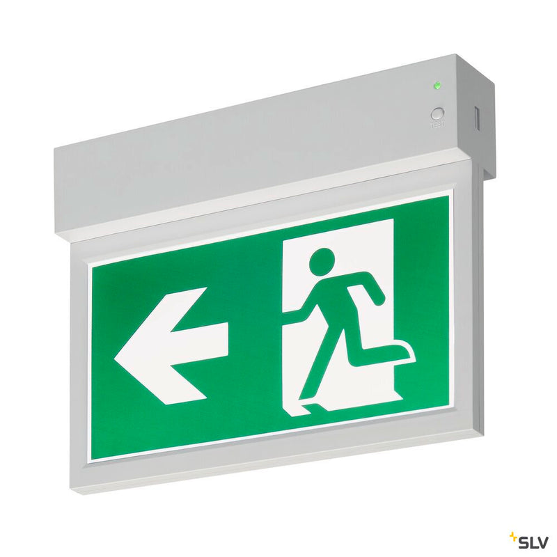 P-LIGHT 27, wall and ceiling light, emergency exit light, LED, 6000K, white, L/W/H 26.5/4.5/21 cm, 3,5W