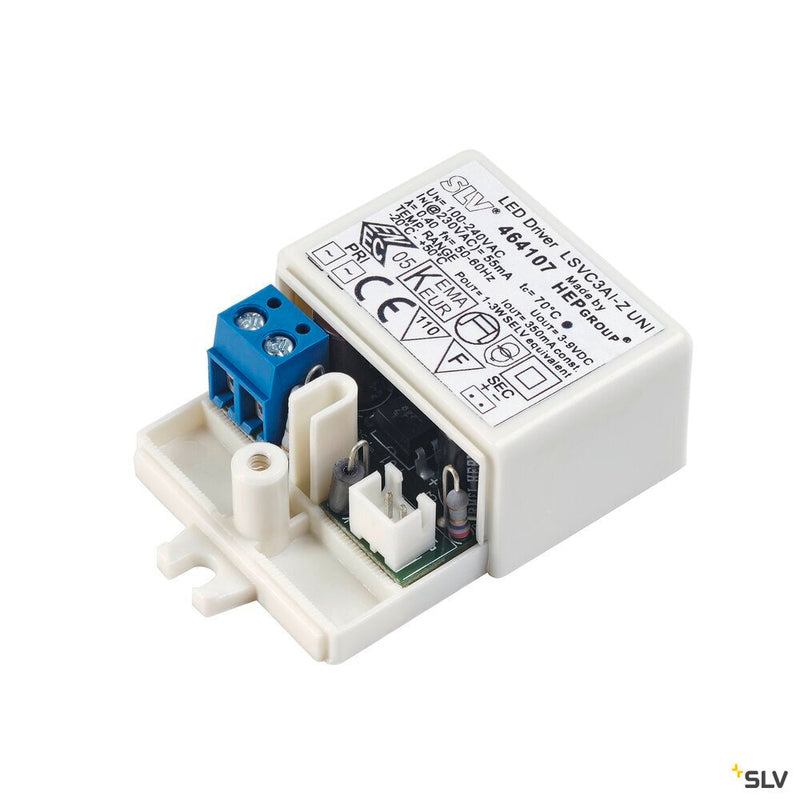 LED DRIVER, 3VA, 350mA, with AMP plug, incl. strain relief