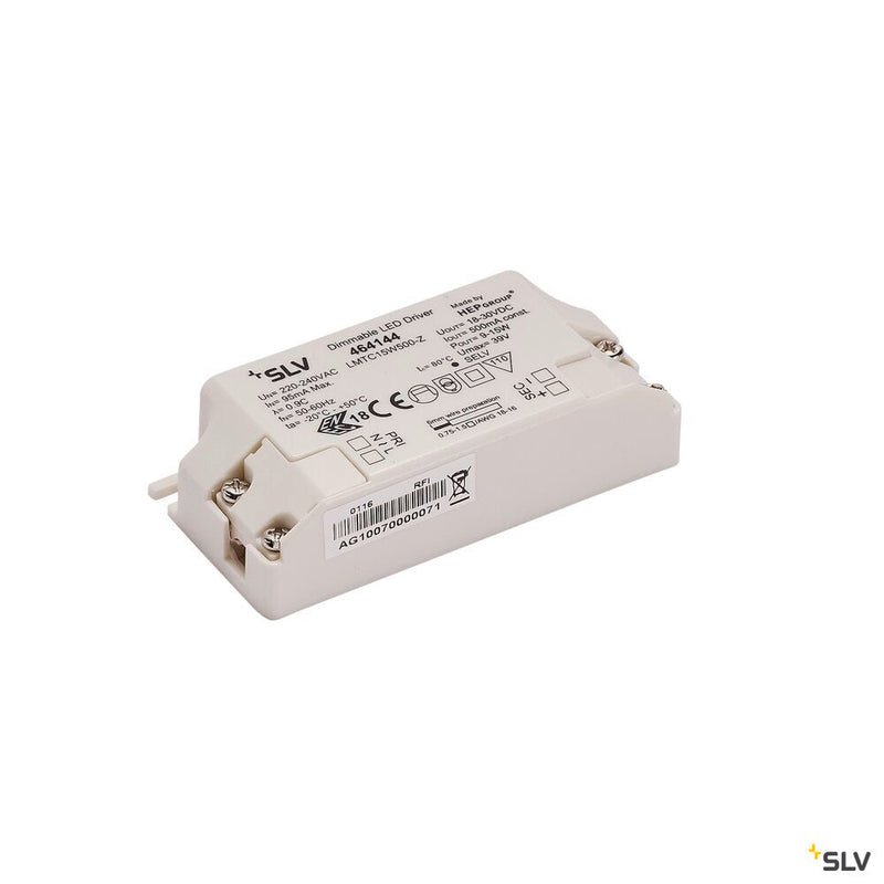 LED DRIVER, 15W, 500mA, incl. strain relief, dimmable