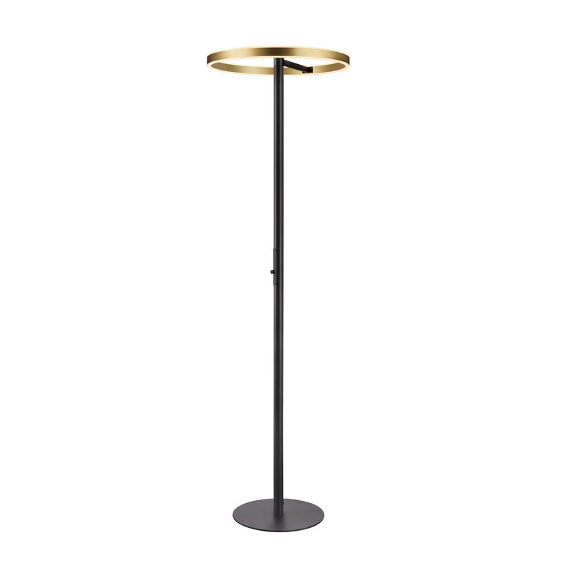 ONE STRAIGHT FL, Free-standing lamp black/brass 20W 1200/1200lm 2700/3000K CRI90 140°