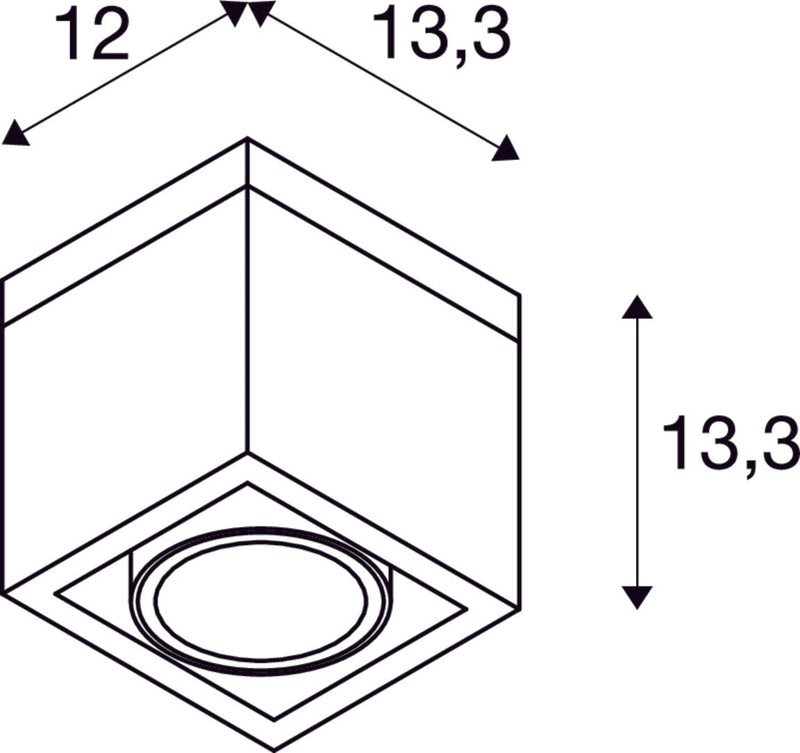 ESKINA FRAME CL single, Ceiling-mounted light anthracite 15W 1100/1200lm 3000/4000K CRI80 95°