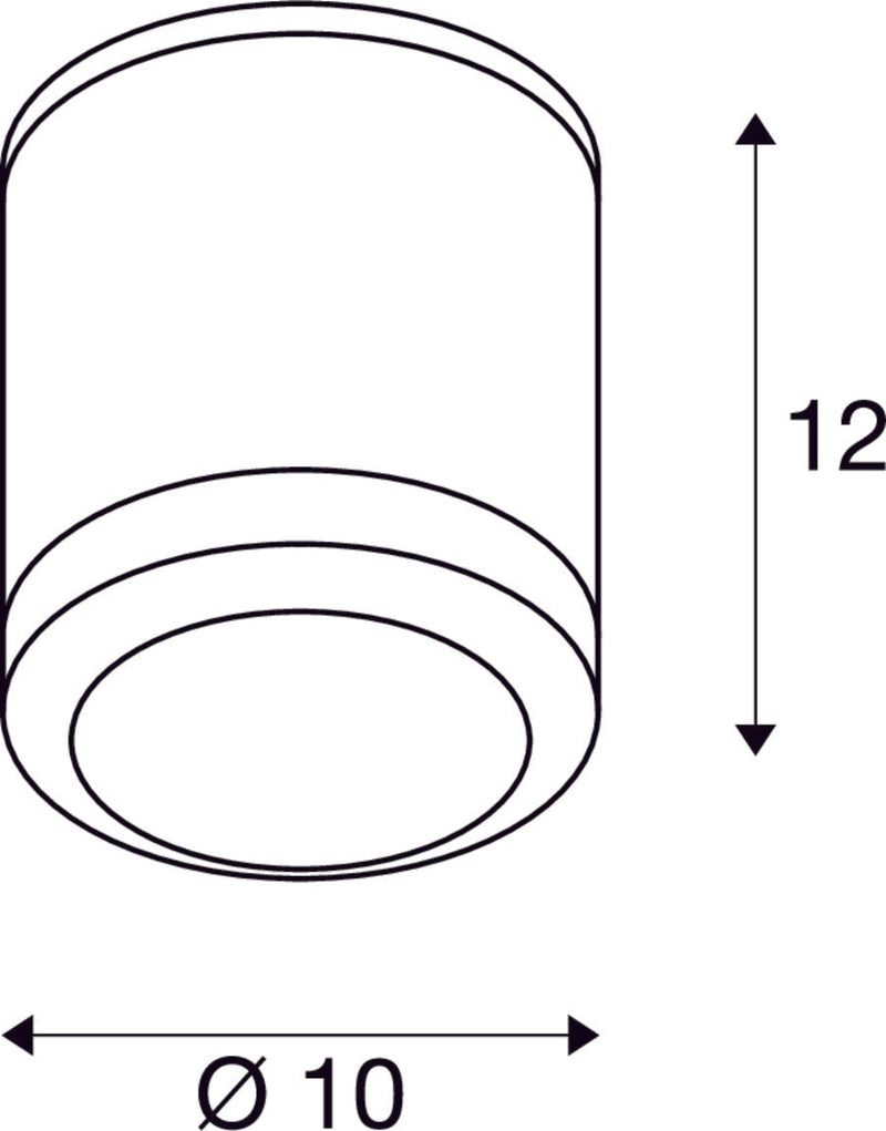 ENOLA OCULUS CL, Ceiling-mounted light anthracite 11W 1000/1100lm 3000/4000K CRI90 100°