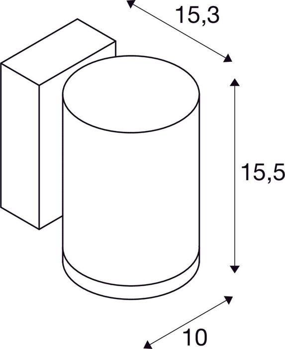 ENOLA OCULUS WL, single wall-mounted light anthracite 11W 1000/1100lm 3000/4000K CRI90 100°