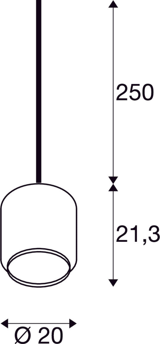 PANTILO 20 PD, E27 pendant light, white/chrome