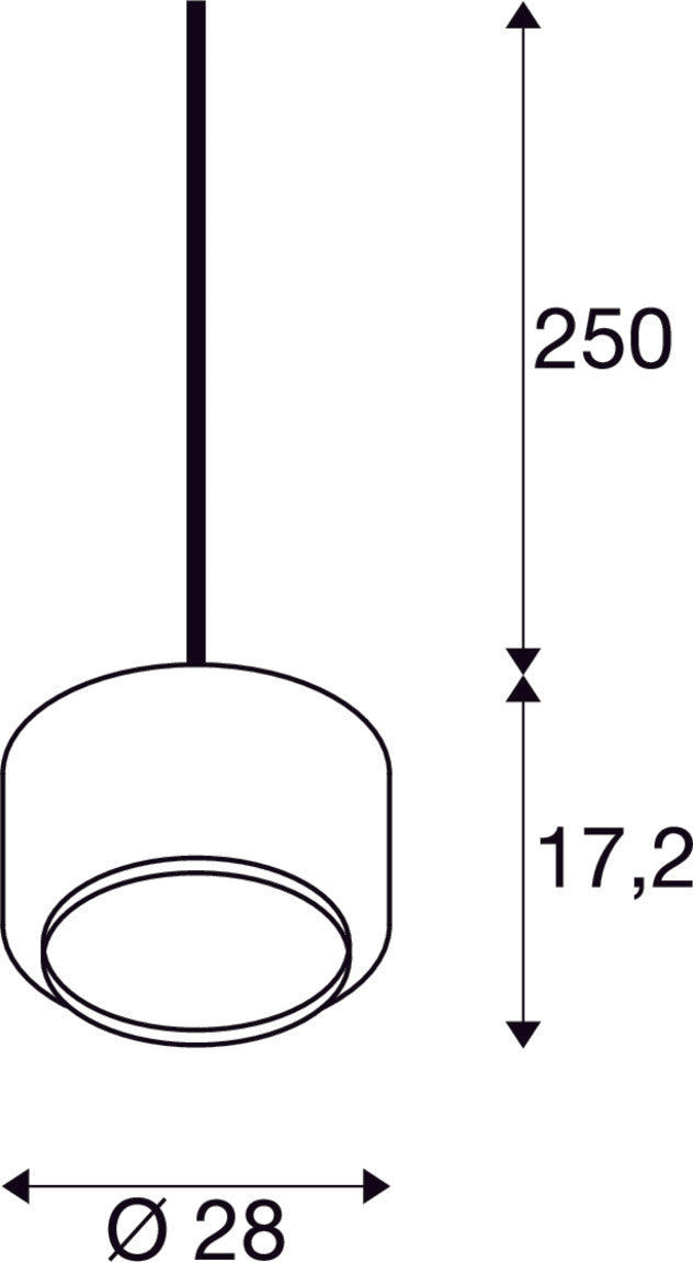 PANTILO 28 PD, E27 pendant light, gold/chrome