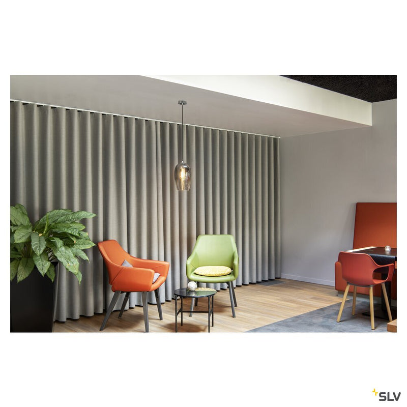 PANTILO OVAL PD, E27 pendant light, chrome