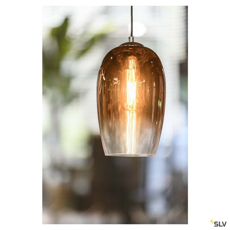 PANTILO OVAL PD, E27 pendant light, brass
