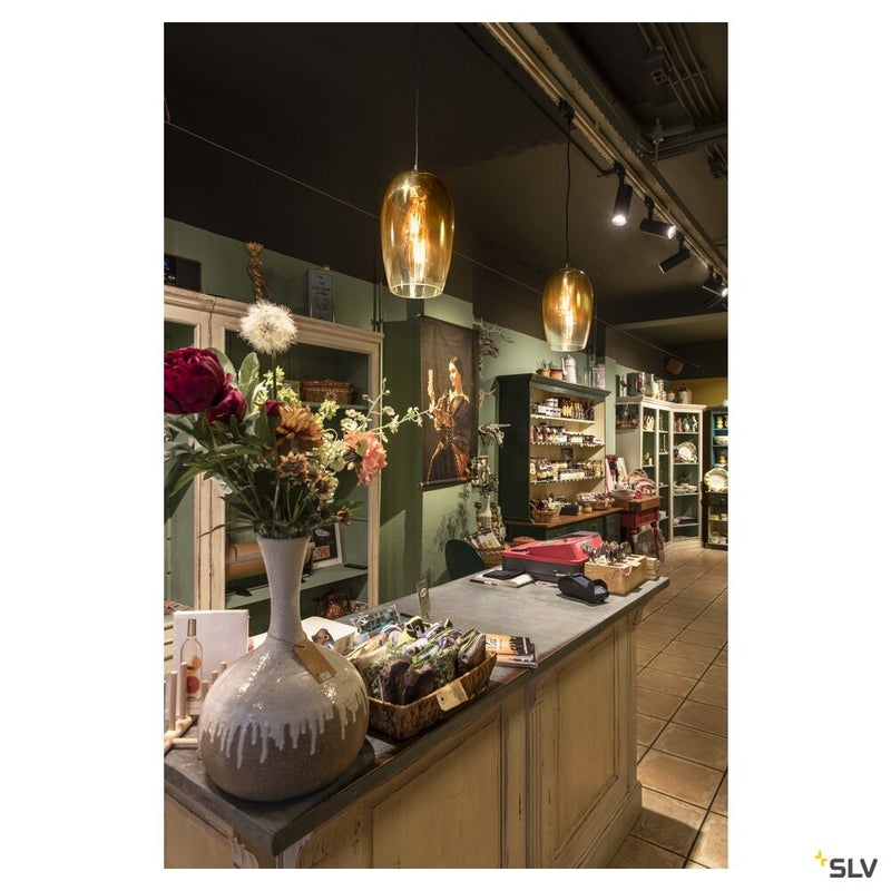 PANTILO OVAL PD, E27 pendant light, brass