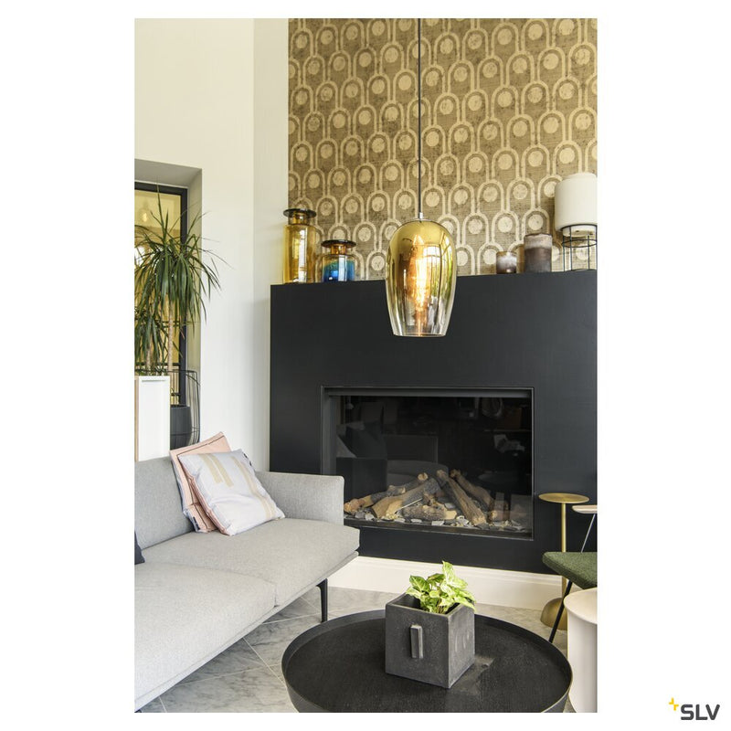 PANTILO OVAL PD, E27 pendant light, gold