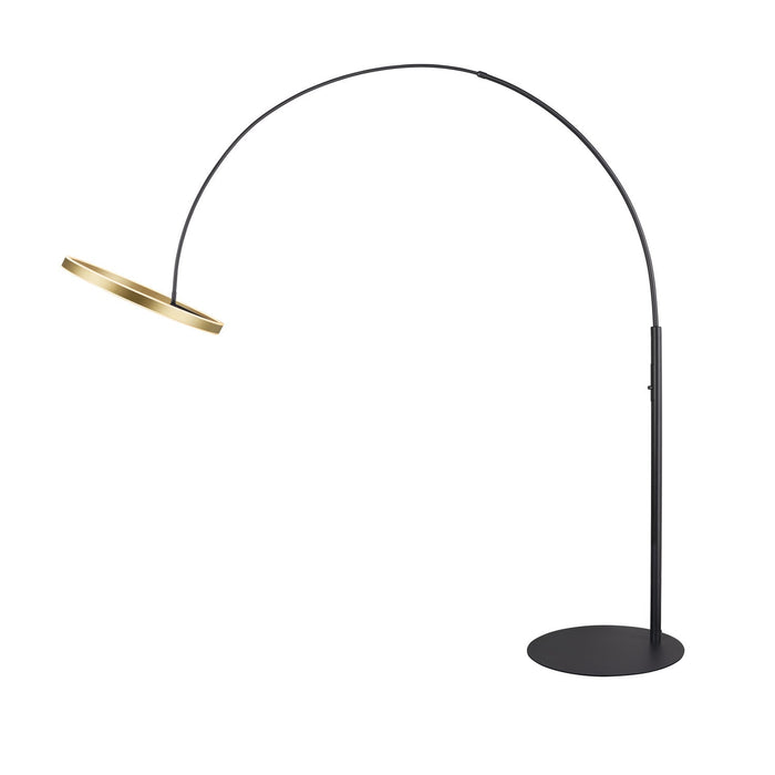 ONE BOW FL, Free-standing lamp black/brass 20W 1200/1200lm 2700/3000K CRI90 140°