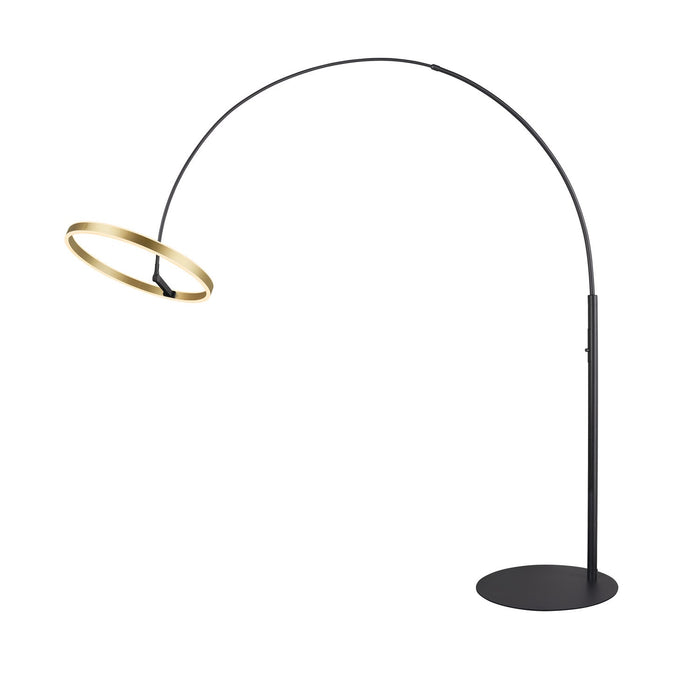 ONE BOW FL, Free-standing lamp black/brass 20W 1200/1200lm 2700/3000K CRI90 140°