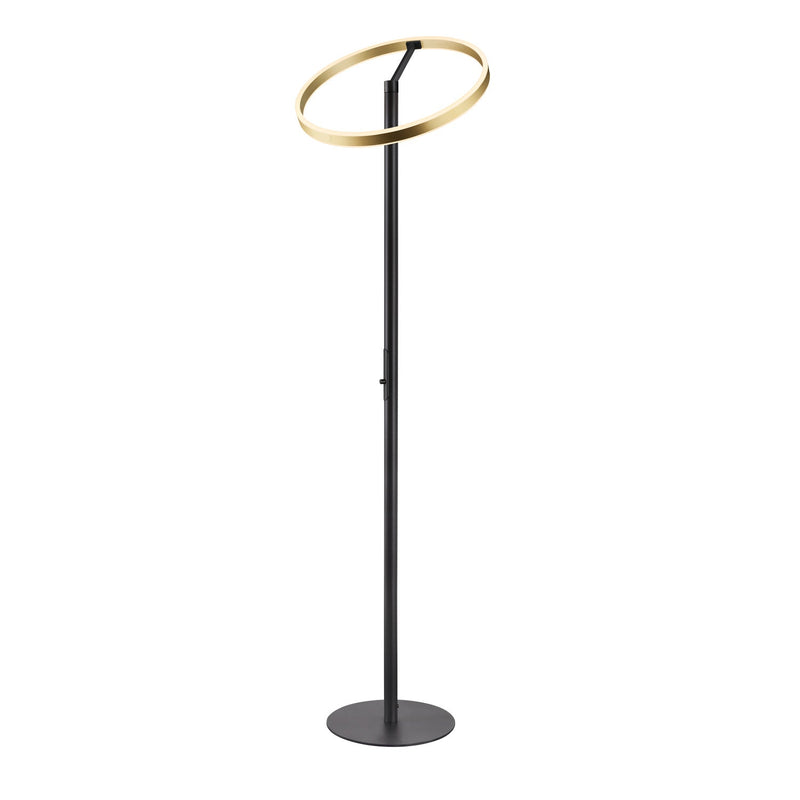 ONE STRAIGHT FL, Free-standing lamp black/brass 20W 1200/1200lm 2700/3000K CRI90 140°