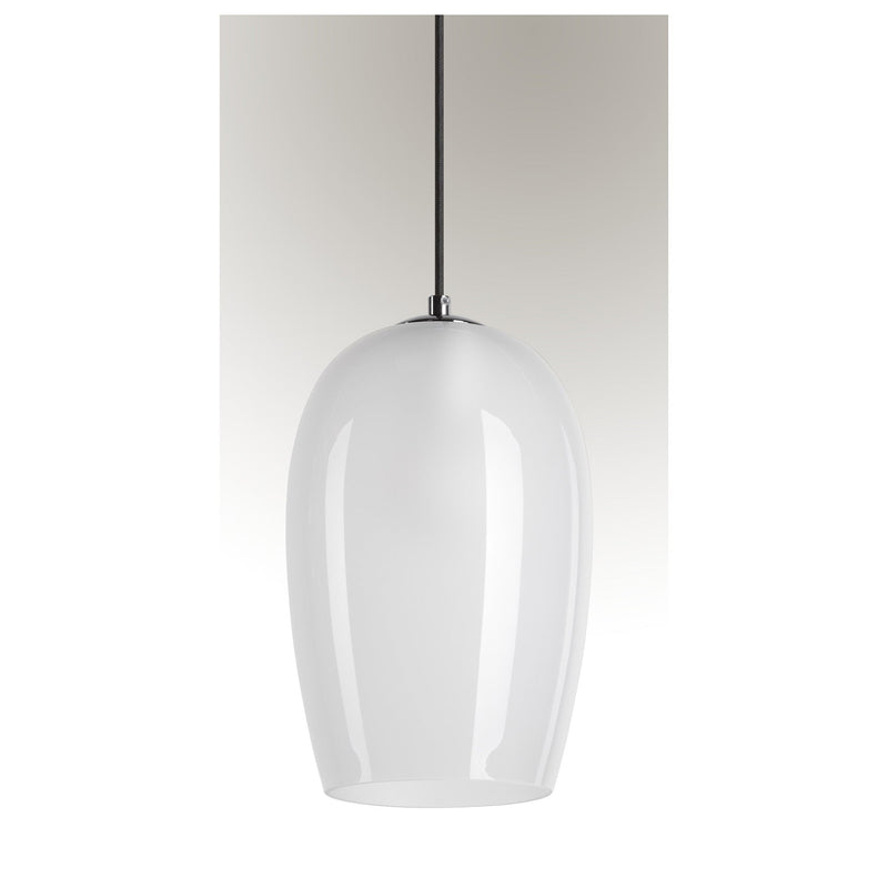 PANTILO OVAL PD, E27 pendant light, white/chrome