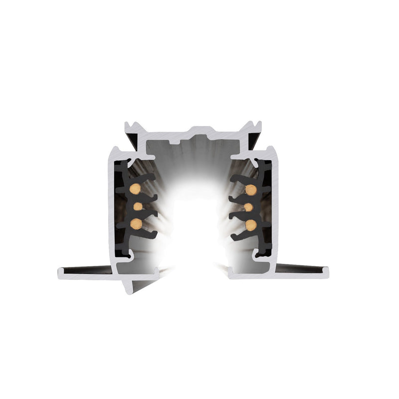 S-TRACK 3-phase mounting track, high-voltage track, 2m, black, DALI