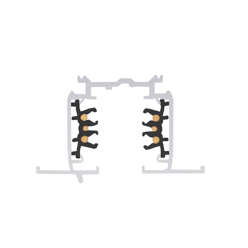 S-TRACK 3-phase mounting track, high-voltage track, 1m, black, DALI