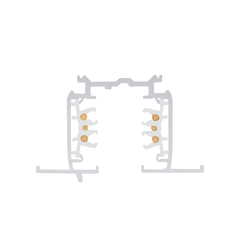 S-TRACK 3-phase mounting track, high-voltage track, 1m, white, DALI