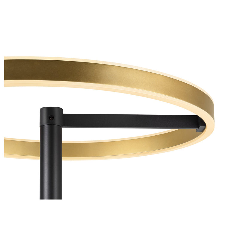ONE STRAIGHT FL, Free-standing lamp black/brass 20W 1200/1200lm 2700/3000K CRI90 140°