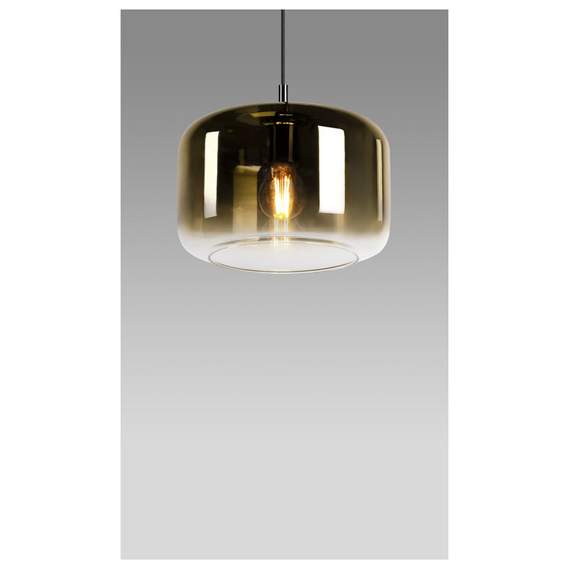 PANTILO 28 PD, E27 pendant light, gold/chrome
