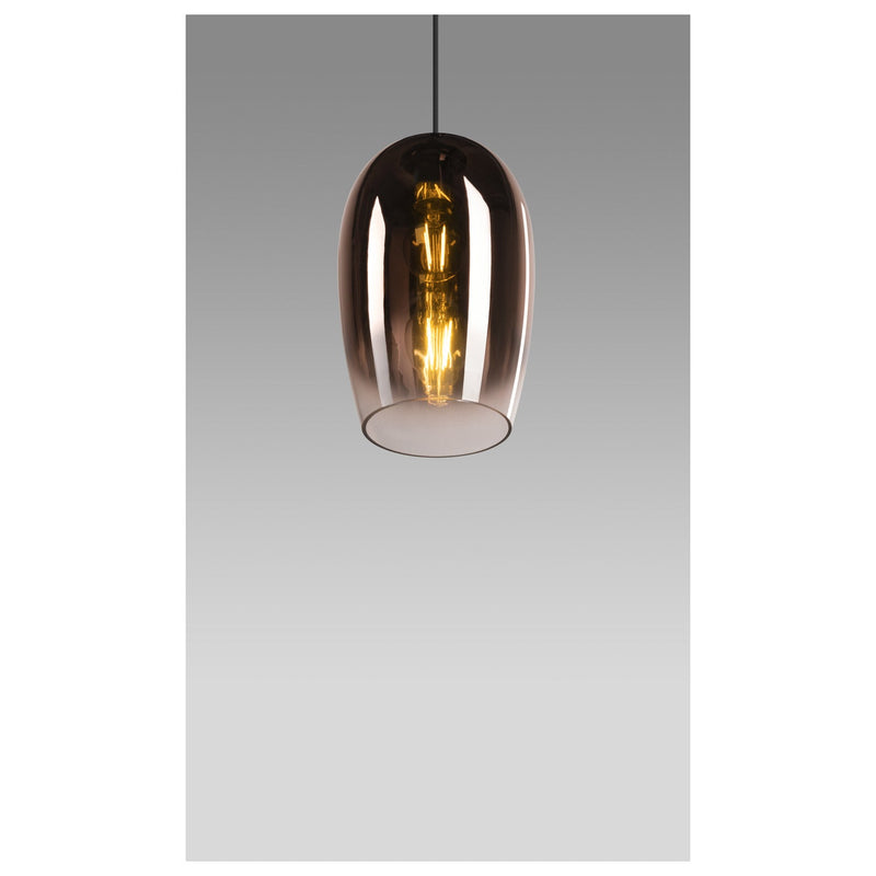 PANTILO OVAL PD, E27 pendant light, brass
