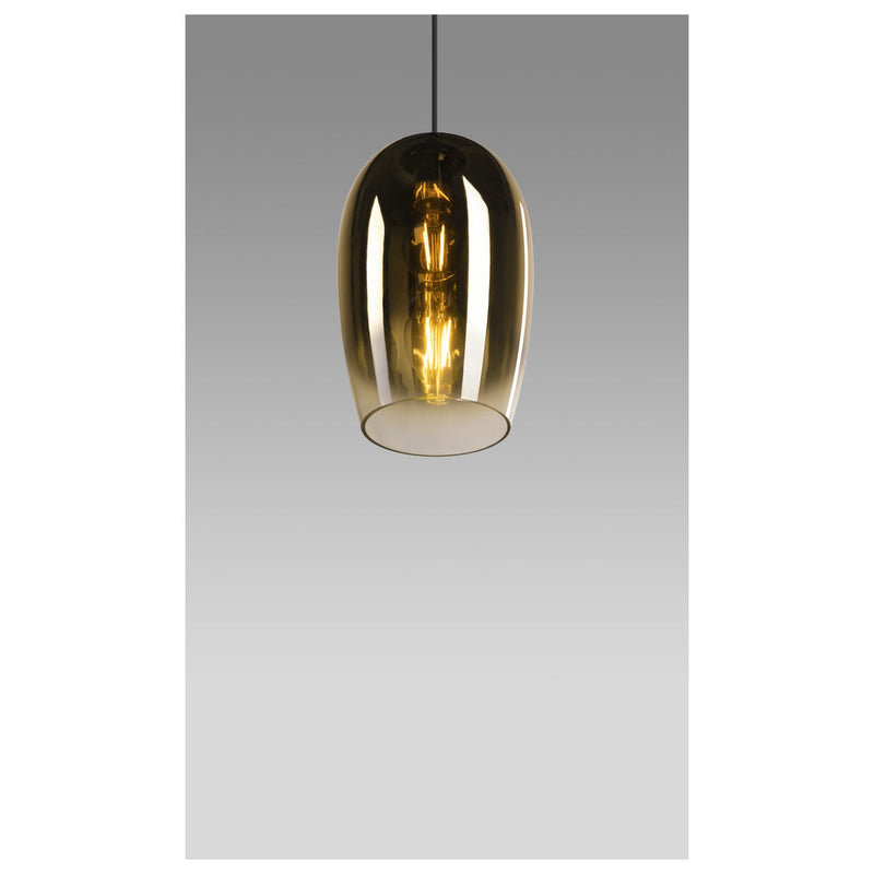 PANTILO OVAL PD, E27 pendant light, gold