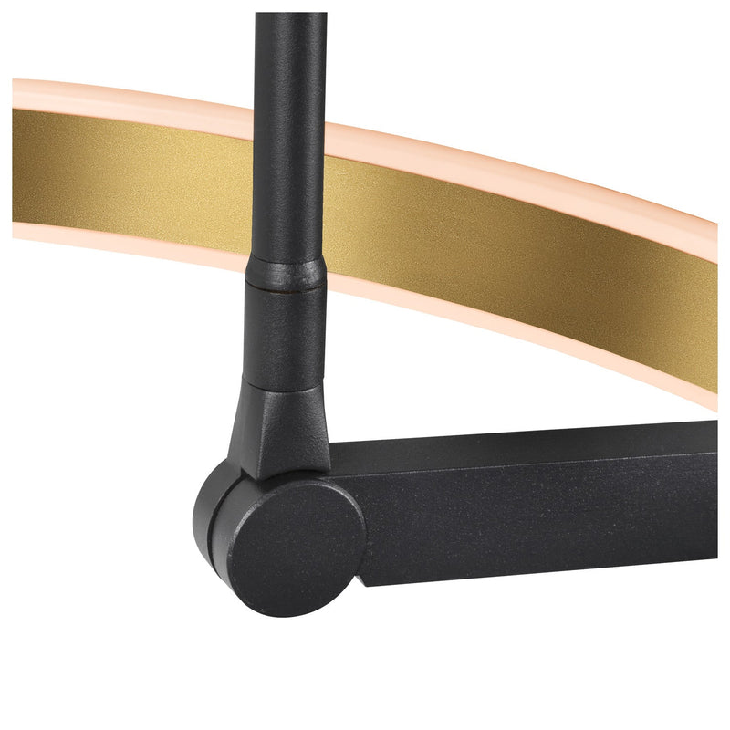 ONE BOW FL, Free-standing lamp black/brass 20W 1200/1200lm 2700/3000K CRI90 140°