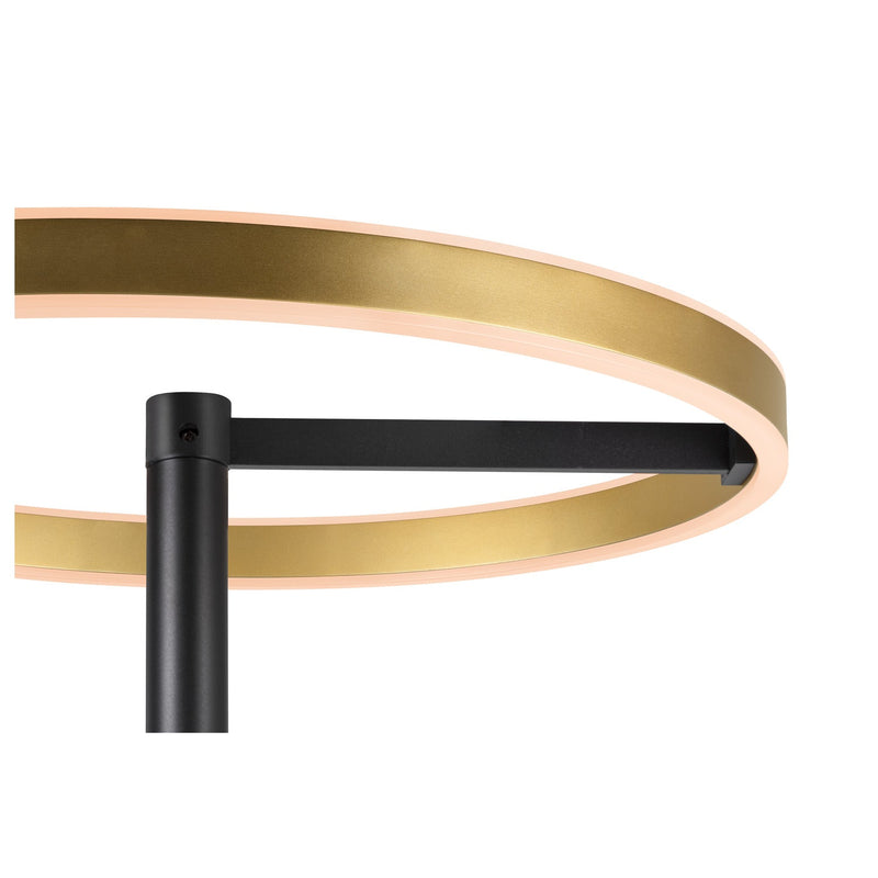 ONE STRAIGHT FL, Free-standing lamp black/brass 20W 1200/1200lm 2700/3000K CRI90 140°